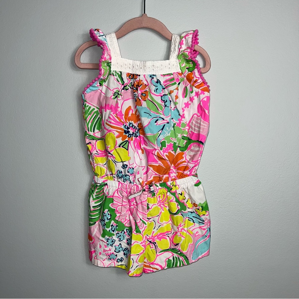 Lilly Pulitzer for Target Girls Nosey Posey Romper 4T one piece summer tropical